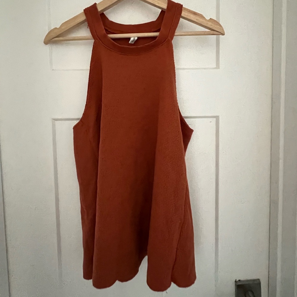 Orange Brown Flowy Long Top